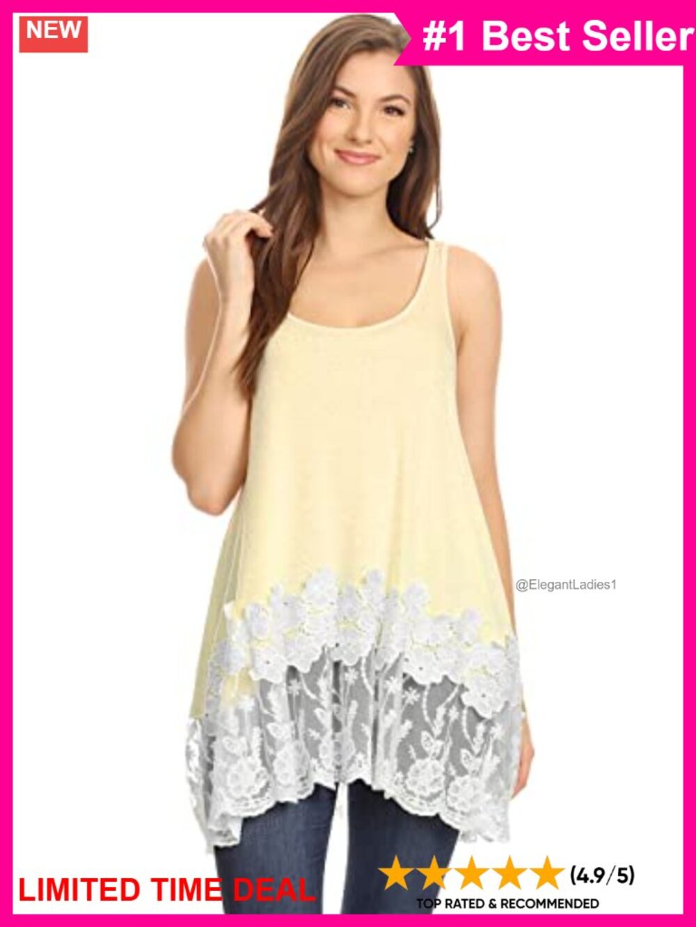 Plus Size Swing Lace Flowy Tank Top for Women Casual Camisole